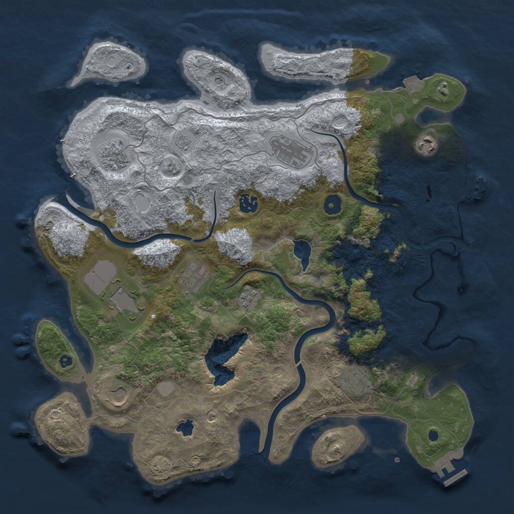 Rust Map: Procedural Map, Size: 4000, Seed: 669139679, 15 Monuments