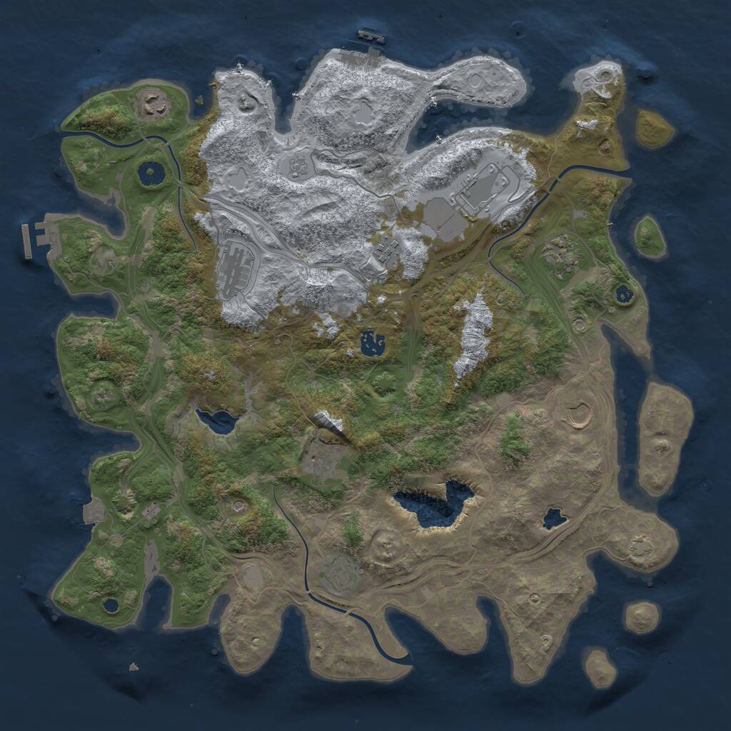 Rust Map: Procedural Map, Size: 4250, Seed: 84924639, 15 Monuments