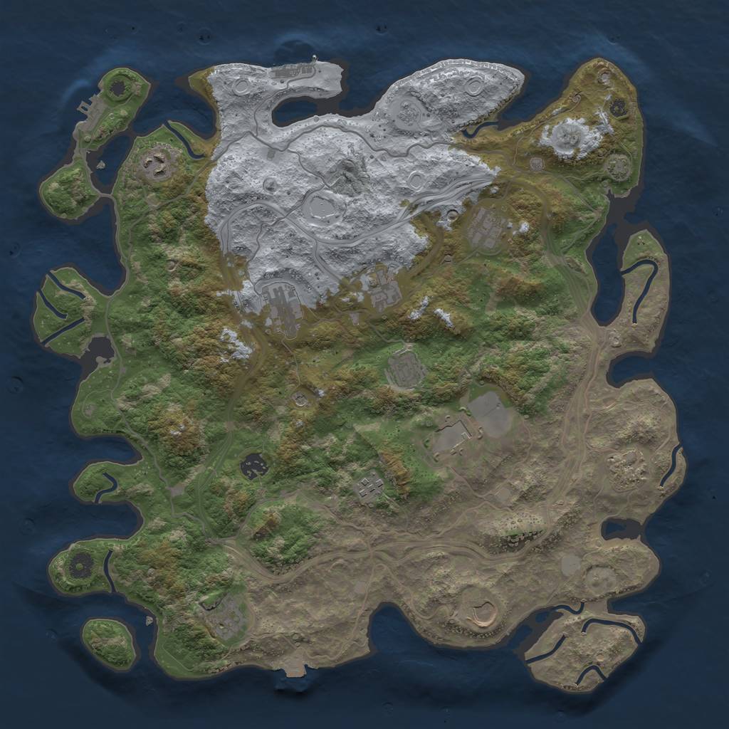 Rust Map: Procedural Map, Size: 4250, Seed: 1557790006, 19 Monuments