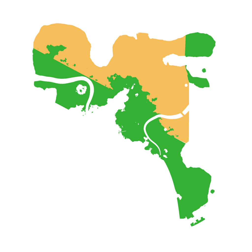 Biome Rust Map: Procedural Map, Size: 2500, Seed: 724627