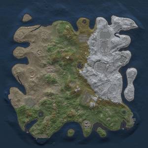 Thumbnail Rust Map: Procedural Map, Size: 3700, Seed: 259200882, 18 Monuments