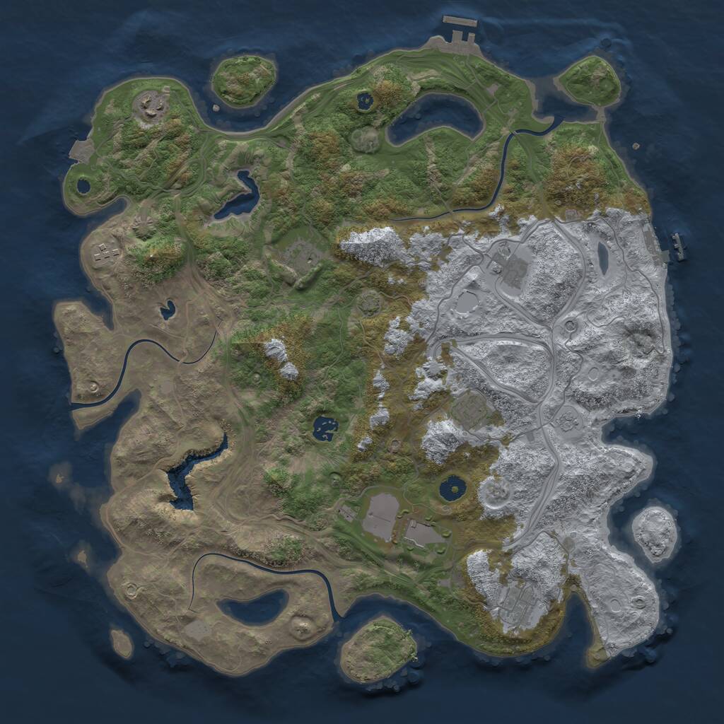 Rust Map: Procedural Map, Size: 4300, Seed: 79854004, 14 Monuments