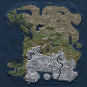 Thumbnail Rust Map: Procedural Map, Size: 4500, Seed: 874886260, 17 Monuments