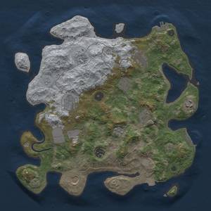 Thumbnail Rust Map: Procedural Map, Size: 3500, Seed: 97219359, 18 Monuments