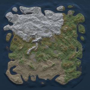 Thumbnail Rust Map: Procedural Map, Size: 5000, Seed: 1819198045, 19 Monuments