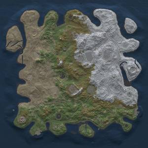 Thumbnail Rust Map: Procedural Map, Size: 4300, Seed: 2123554757, 17 Monuments