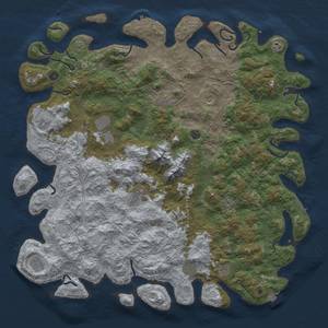 Thumbnail Rust Map: Procedural Map, Size: 5500, Seed: 23486587, 19 Monuments