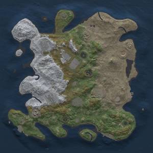 Thumbnail Rust Map: Procedural Map, Size: 3700, Seed: 1245337571, 18 Monuments