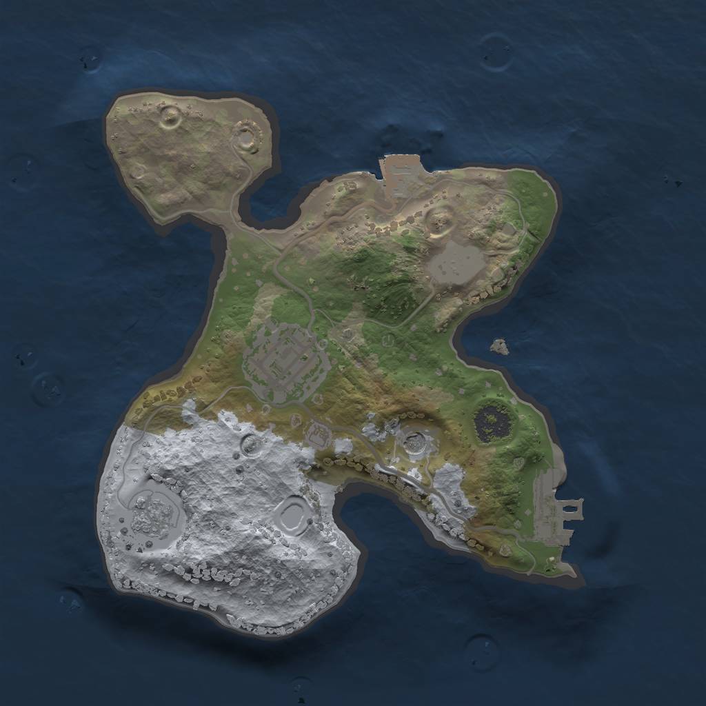 Rust Map: Procedural Map, Size: 1999, Seed: 2147483647, 7 Monuments