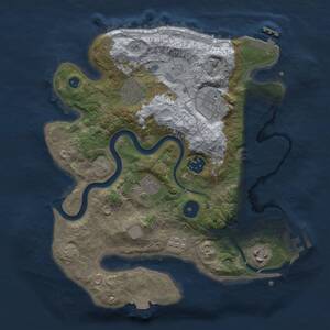Thumbnail Rust Map: Procedural Map, Size: 3000, Seed: 972107158, 12 Monuments