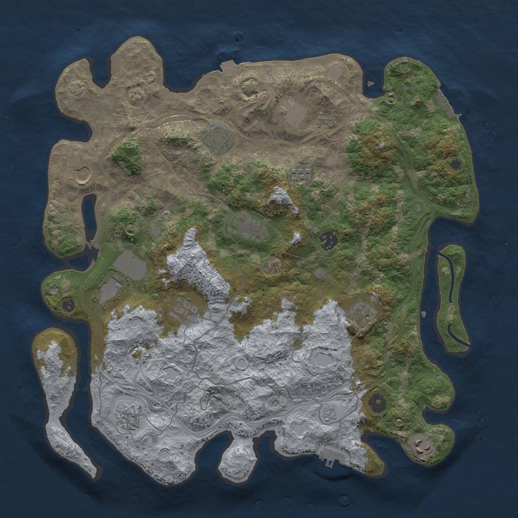 Rust Map: Procedural Map, Size: 4250, Seed: 1778913995, 19 Monuments