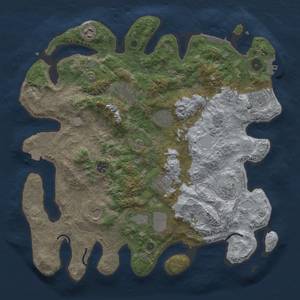 Thumbnail Rust Map: Procedural Map, Size: 4000, Seed: 2114644871, 18 Monuments