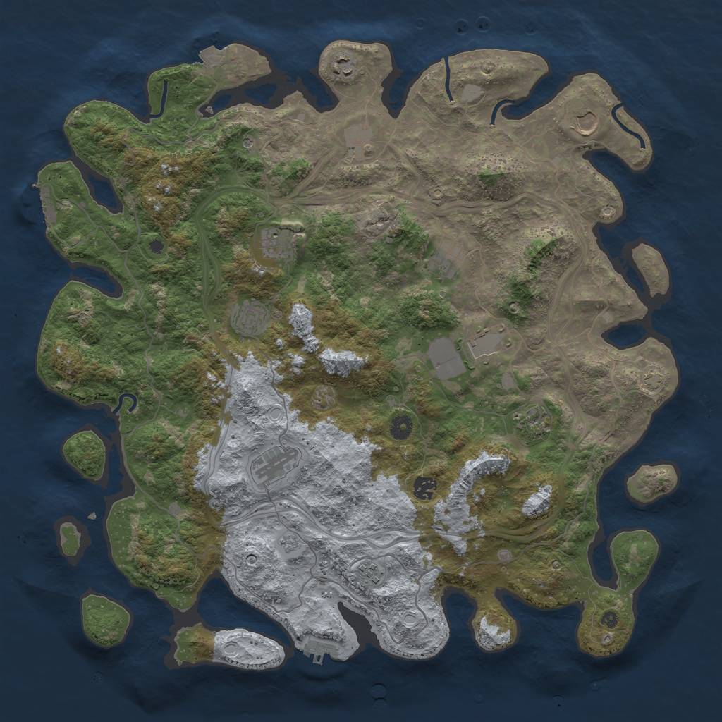 Rust Map: Procedural Map, Size: 4550, Seed: 1665777775, 19 Monuments