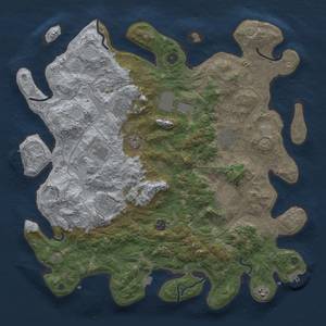 Thumbnail Rust Map: Procedural Map, Size: 4500, Seed: 28219956, 17 Monuments