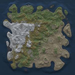 Thumbnail Rust Map: Procedural Map, Size: 4500, Seed: 1320458338, 18 Monuments