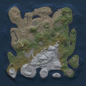 Thumbnail Rust Map: Procedural Map, Size: 3500, Seed: 86885818, 18 Monuments