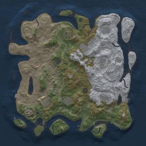 Thumbnail Rust Map: Procedural Map, Size: 4096, Seed: 2500, 19 Monuments