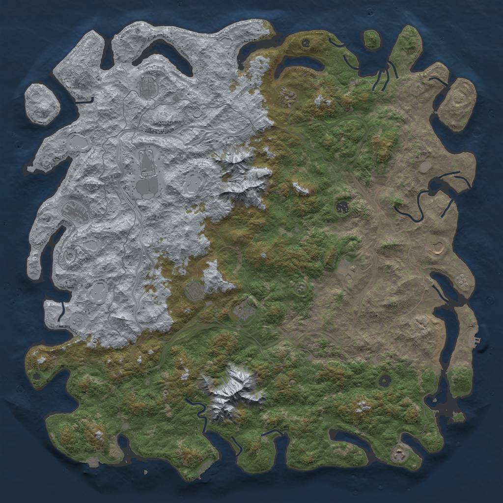 Rust Map: Procedural Map, Size: 6000, Seed: 20156926, 19 Monuments