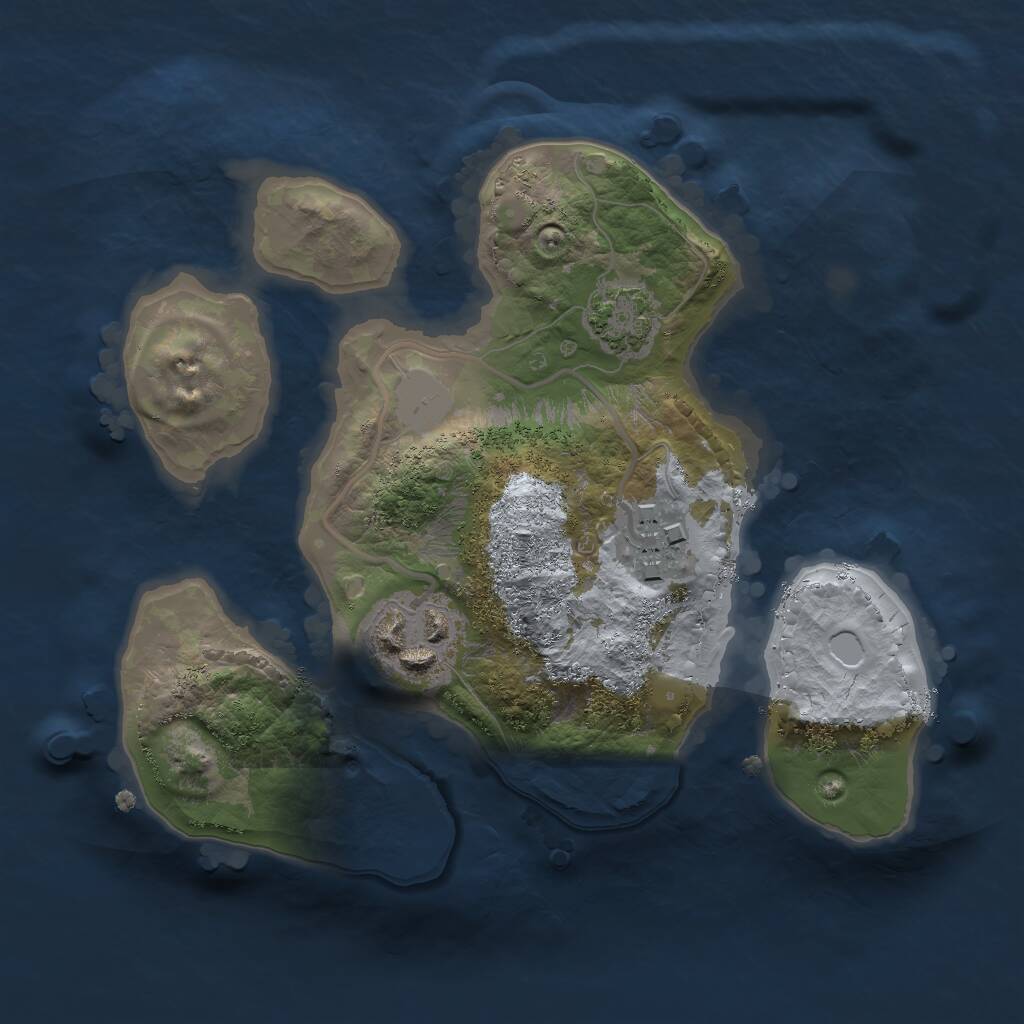 Rust Map: Procedural Map, Size: 2000, Seed: 804485170, 4 Monuments