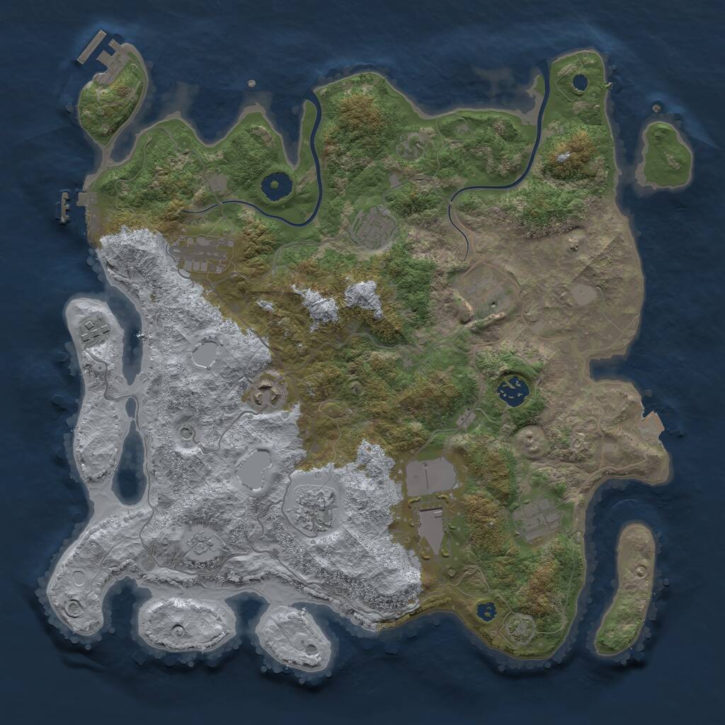 Rust Map: Procedural Map, Size: 3750, Seed: 138675712, 15 Monuments