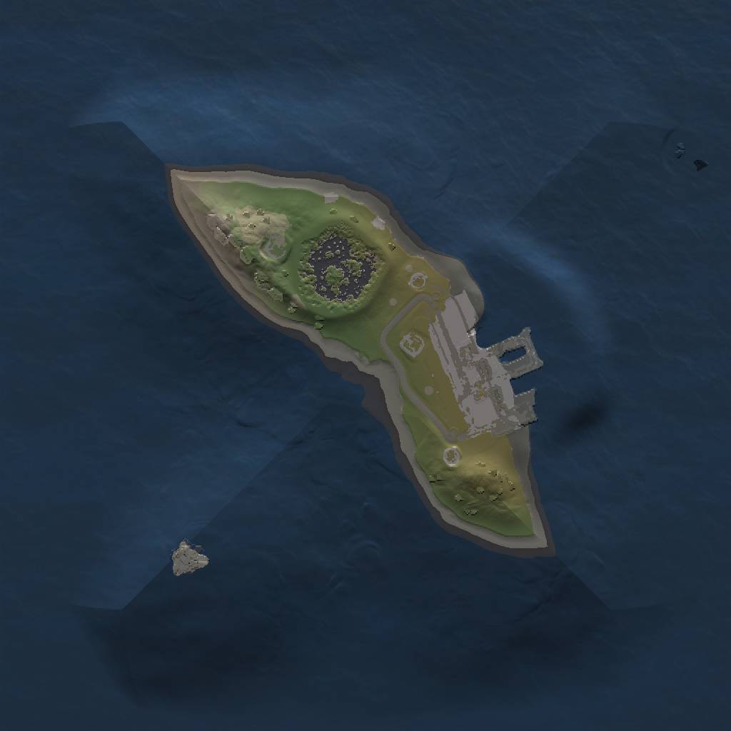 Rust Map: Procedural Map, Size: 1100, Seed: 960814743, 4 Monuments