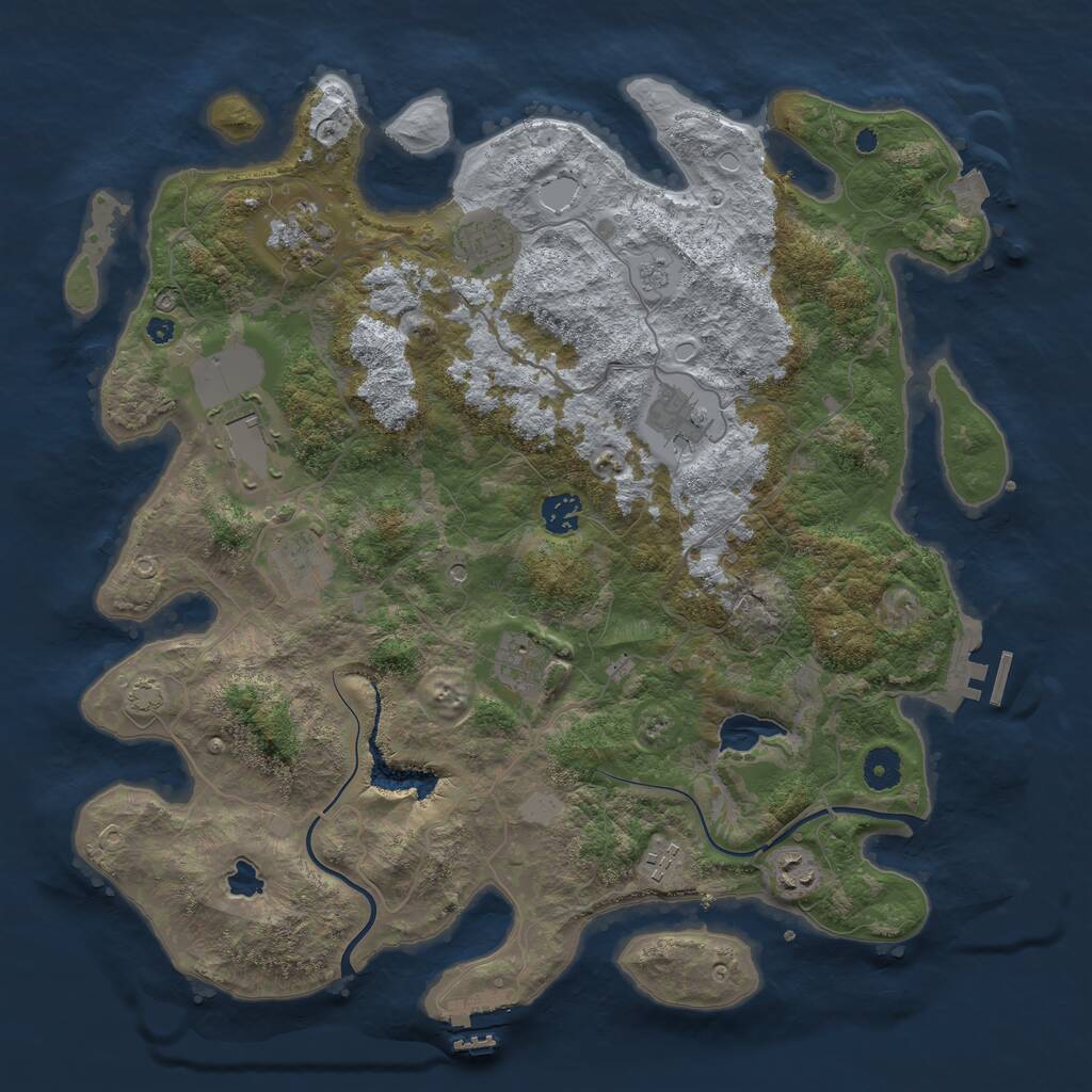 Rust Map: Procedural Map, Size: 4000, Seed: 84272382, 15 Monuments