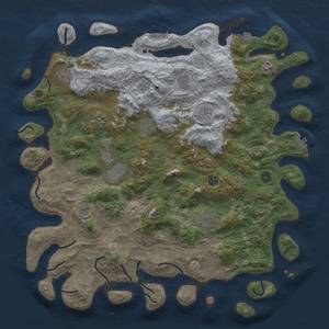 Thumbnail Rust Map: Procedural Map, Size: 4800, Seed: 591274636, 19 Monuments