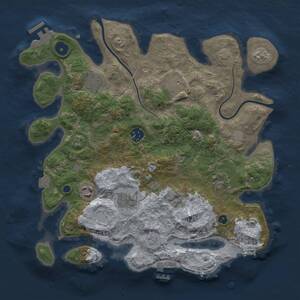 Thumbnail Rust Map: Procedural Map, Size: 3400, Seed: 177787, 12 Monuments