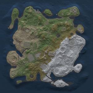 Thumbnail Rust Map: Procedural Map, Size: 3500, Seed: 354008177, 17 Monuments