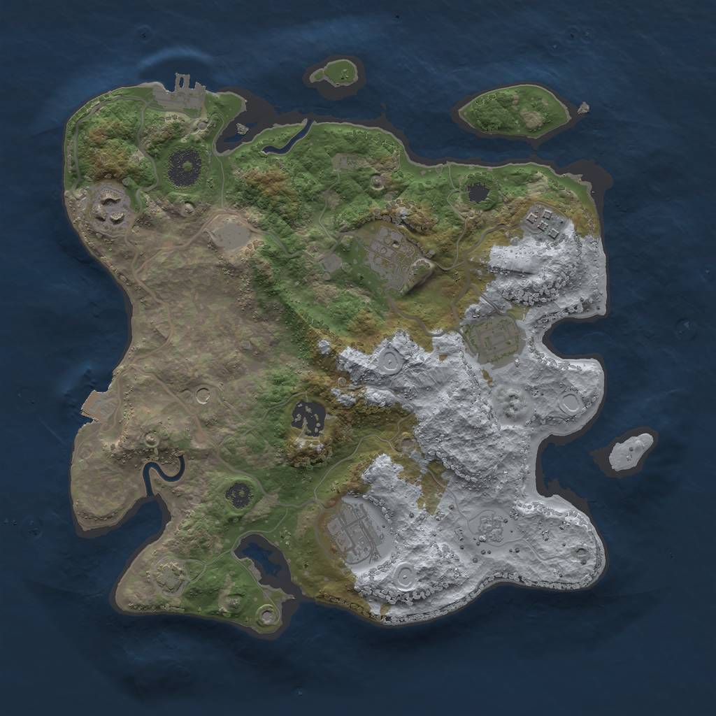 Rust Map: Procedural Map, Size: 3000, Seed: 1668190157, 13 Monuments
