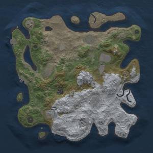 Thumbnail Rust Map: Procedural Map, Size: 3600, Seed: 20308, 15 Monuments