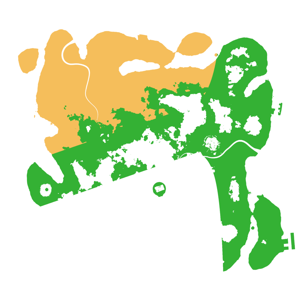 Biome Rust Map: Procedural Map, Size: 3700, Seed: 16406342