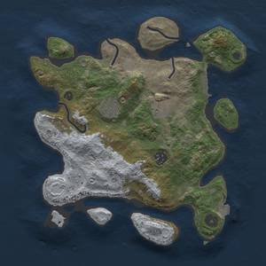 Thumbnail Rust Map: Procedural Map, Size: 3000, Seed: 299028955, 9 Monuments