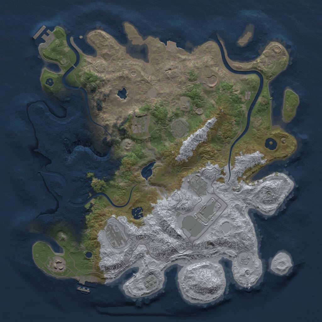 Rust Map: Procedural Map, Size: 4000, Seed: 89503096, 15 Monuments