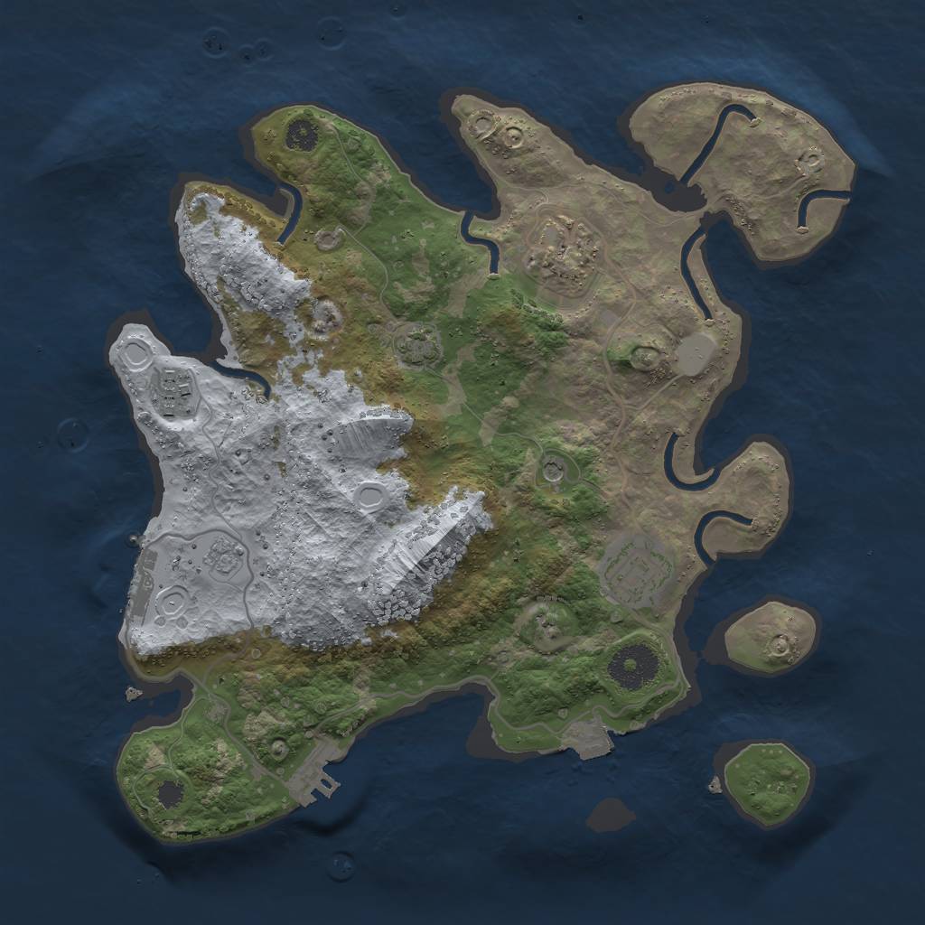 Rust Map: Procedural Map, Size: 3000, Seed: 36356357, 11 Monuments