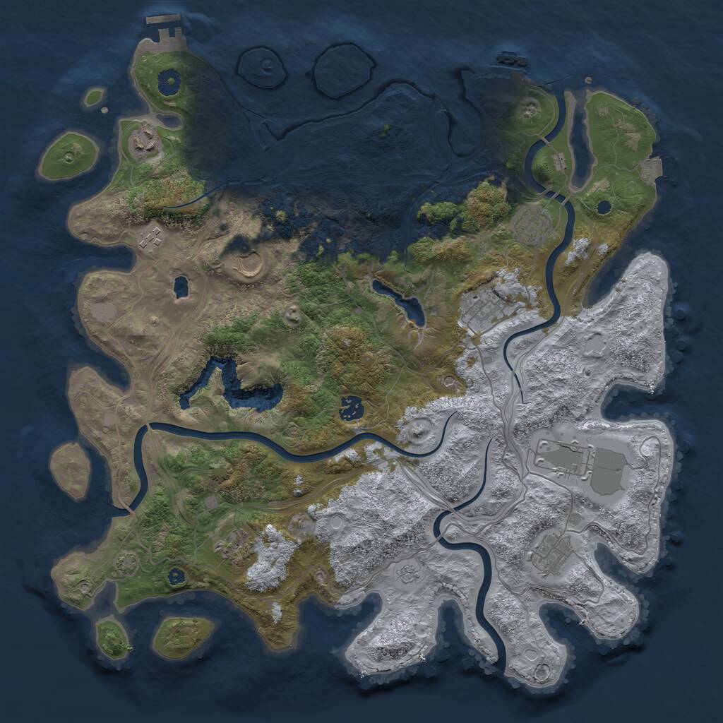 Rust Map: Procedural Map, Size: 4250, Seed: 84743970, 15 Monuments