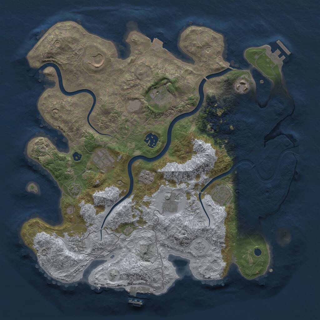 Rust Map: Procedural Map, Size: 3580, Seed: 84532, 15 Monuments