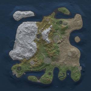 Thumbnail Rust Map: Procedural Map, Size: 3000, Seed: 1890038960, 11 Monuments