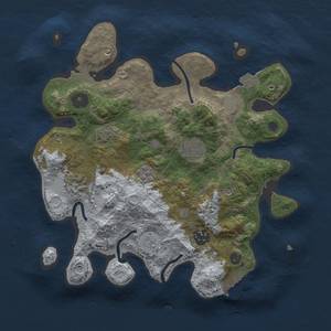 Thumbnail Rust Map: Procedural Map, Size: 3000, Seed: 388128898, 11 Monuments