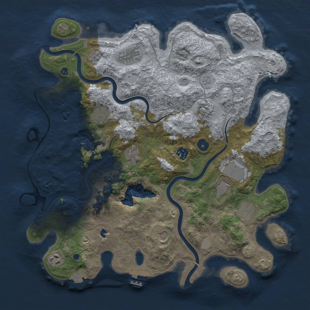 Rust Map: Procedural Map, Size: 4000, Seed: 276415504, 15 Monuments