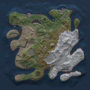 Thumbnail Rust Map: Procedural Map, Size: 3000, Seed: 749707013, 11 Monuments