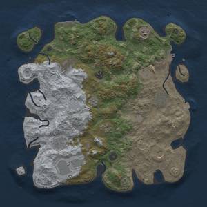 Thumbnail Rust Map: Procedural Map, Size: 3800, Seed: 2003, 18 Monuments