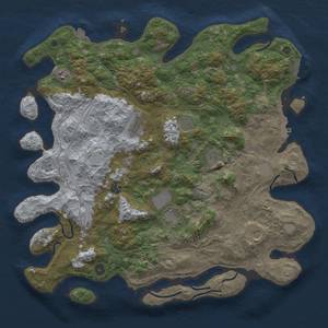 Thumbnail Rust Map: Procedural Map, Size: 4500, Seed: 848618, 17 Monuments