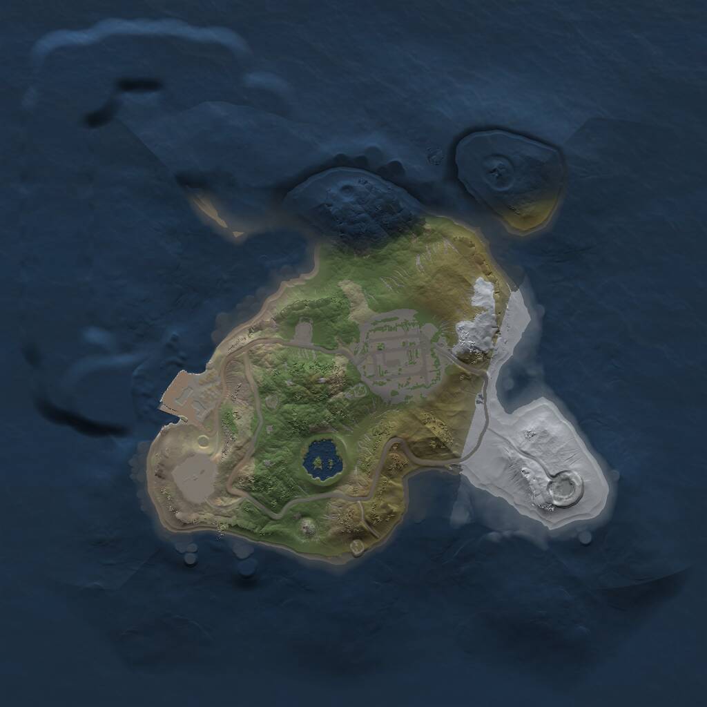 Rust Map: Procedural Map, Size: 1800, Seed: 823020956, 2 Monuments