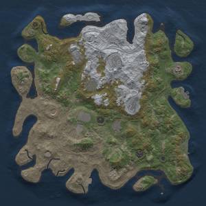 Thumbnail Rust Map: Procedural Map, Size: 4250, Seed: 666151497, 18 Monuments