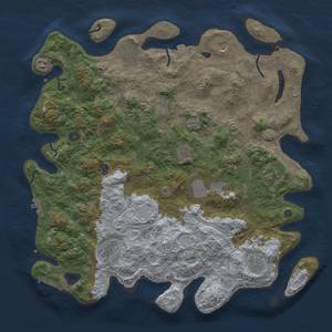 Thumbnail Rust Map: Procedural Map, Size: 4650, Seed: 160000, 19 Monuments