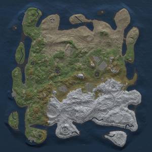 Thumbnail Rust Map: Procedural Map, Size: 4250, Seed: 75348999, 16 Monuments