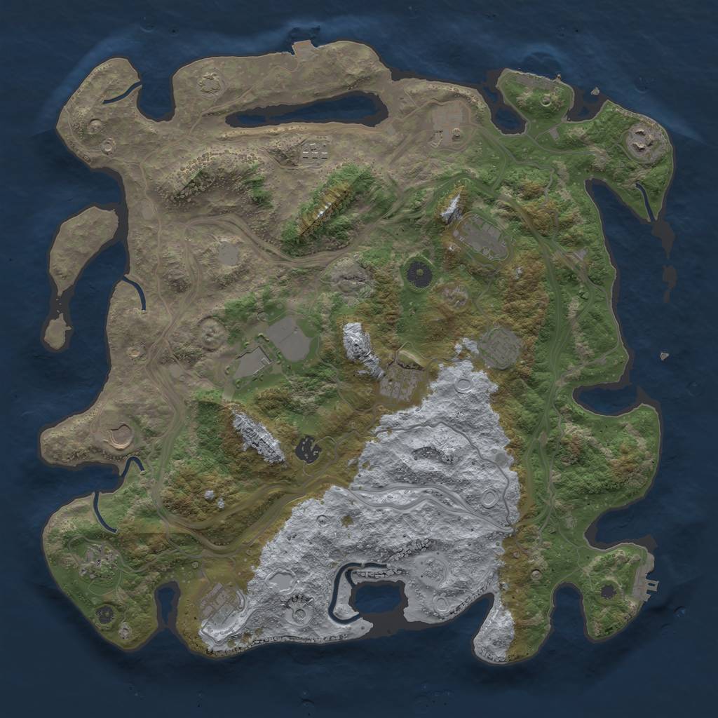 Rust Map: Procedural Map, Size: 4250, Seed: 1279653121, 19 Monuments