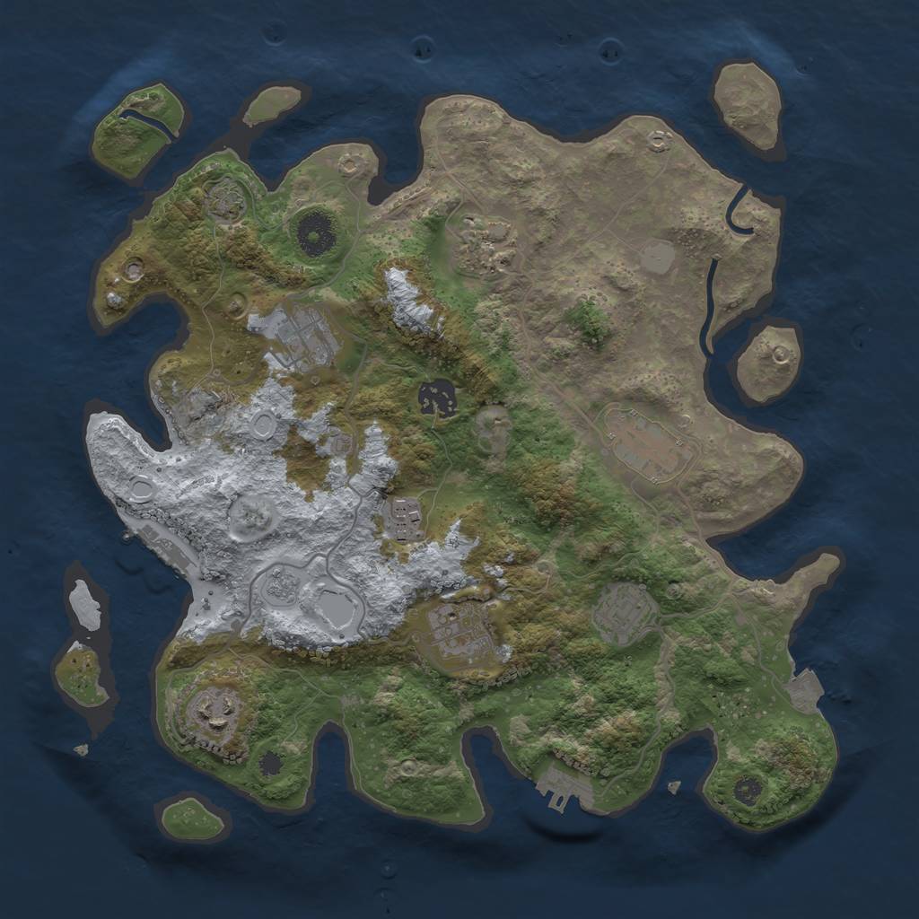 Rust Map: Procedural Map, Size: 3400, Seed: 94284382, 15 Monuments