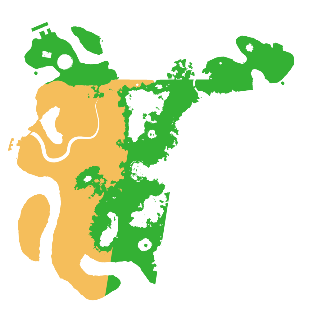 Biome Rust Map: Procedural Map, Size: 3700, Seed: 52907303